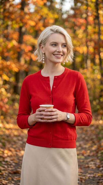 Kate Spade New York Sweaters - Kate Spade New York Red Button-Front Cardigan Sweater Women's Size XS